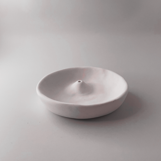 WHITE CERAMIC INCENSE HOLDER (Wholesale)